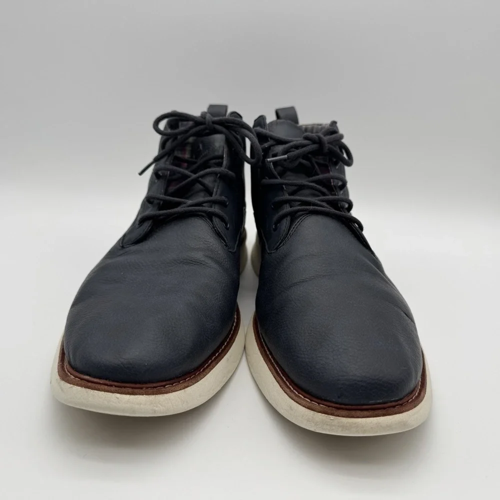 Ben Sherman Chukka Men's Size 14 Blue Boots Plaid Floral Interior Pattern